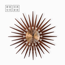 Sample board room living room solid wood hanging bell Nordic designer clocks quartz clock hanging bell classic fashion creative wall clock