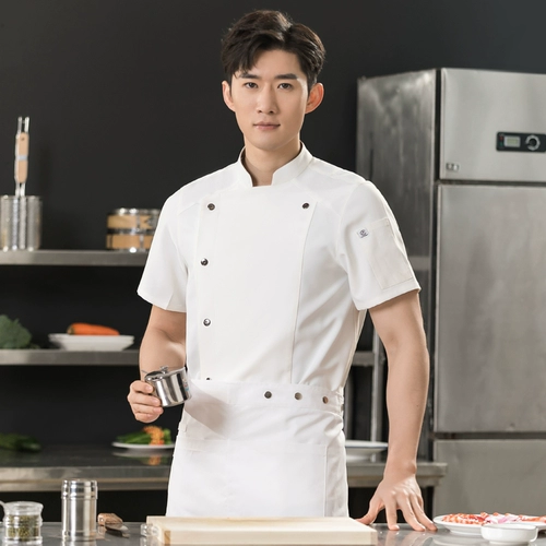 Черный эластичный лонгслив для работы, короткий рукав