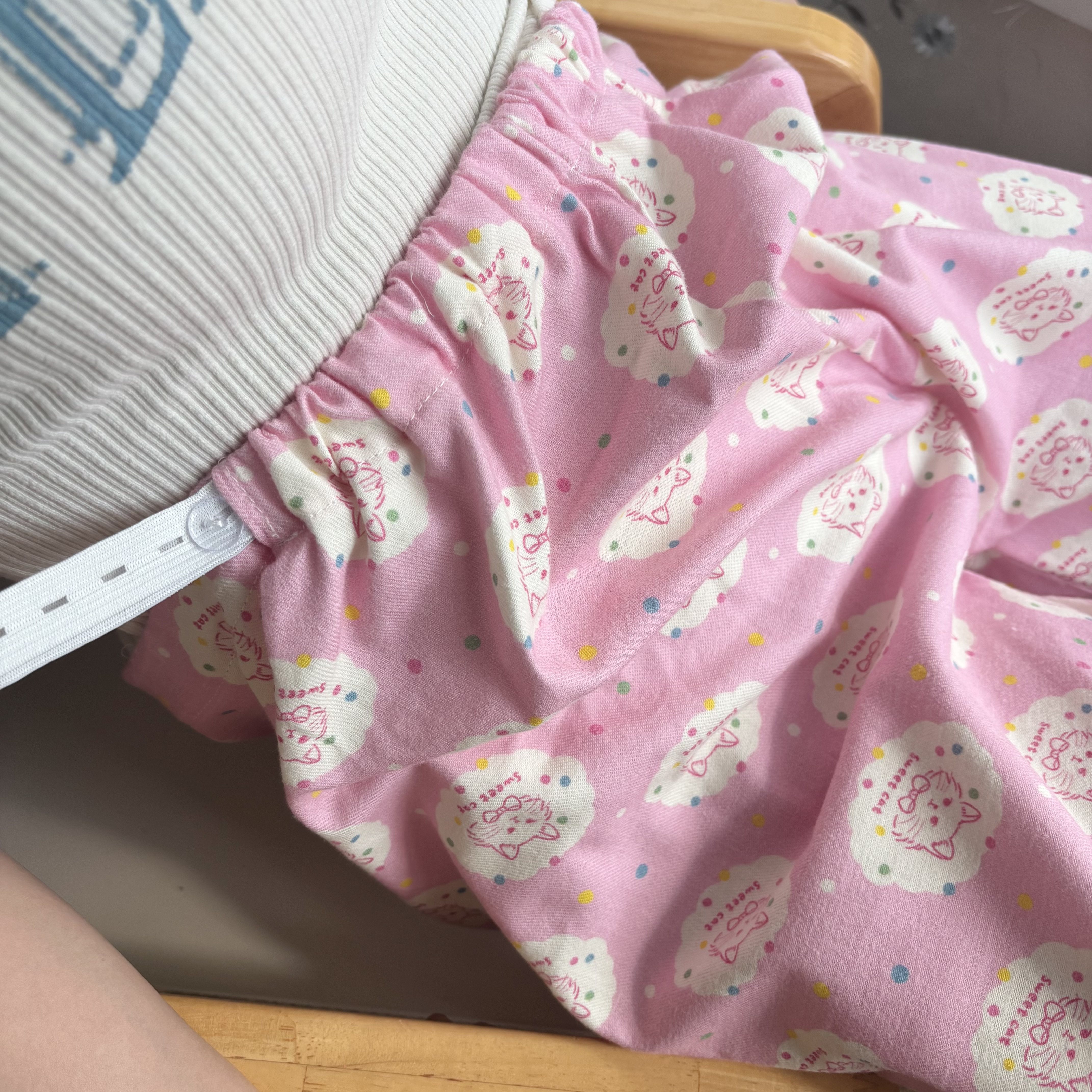 小个子孕妇八分裤纯棉磨毛妇睡裤纯棉月子裤加肥加大胖mm妹200斤3 — 12