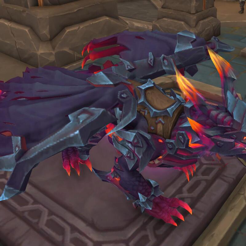 World of Warcraft Azerus Prime Dragon Skin Appearance Azerus Flame Shadow Forge Boss Dragon Skin Pack Available