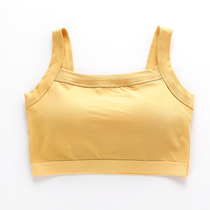  Pure cotton with chest pad girl solid color chest wrap anti-naked bottoming student bandeau underwear camisole bra short
