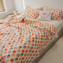 Hipster cotton summer quilt cotton summer quilt single double children summer season thin quilt air conditioner quilt can Machine wash