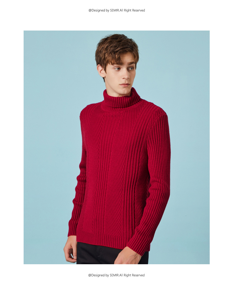 Áo len Senma nam cao cổ áo len nam 2018 mùa đông Hàn Quốc áo len ấm áp áo len mới shop thời trang nam