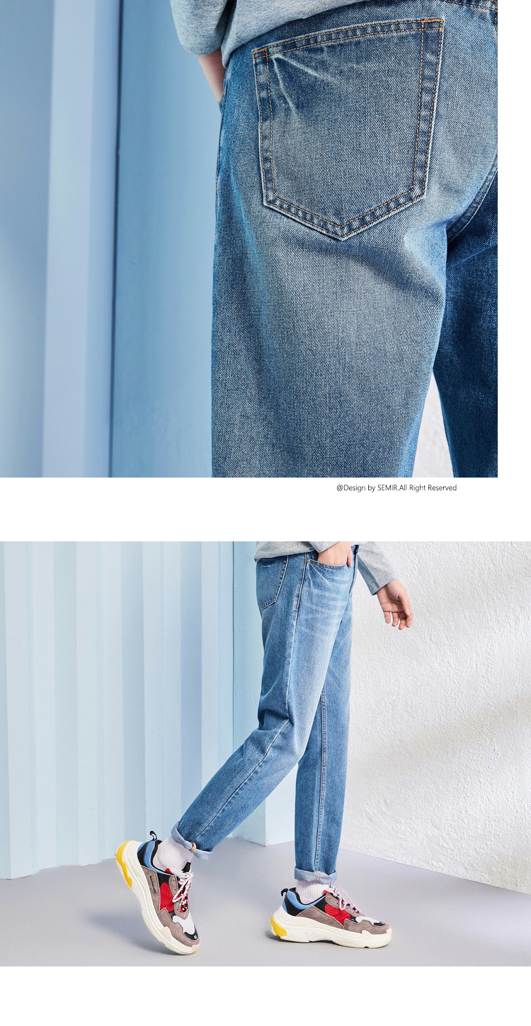 Quần jean nam mùa xuân nam mới phiên bản Hàn Quốc của quần ống suông xu hướng quần nam trẻ trung style bụi bặm nam