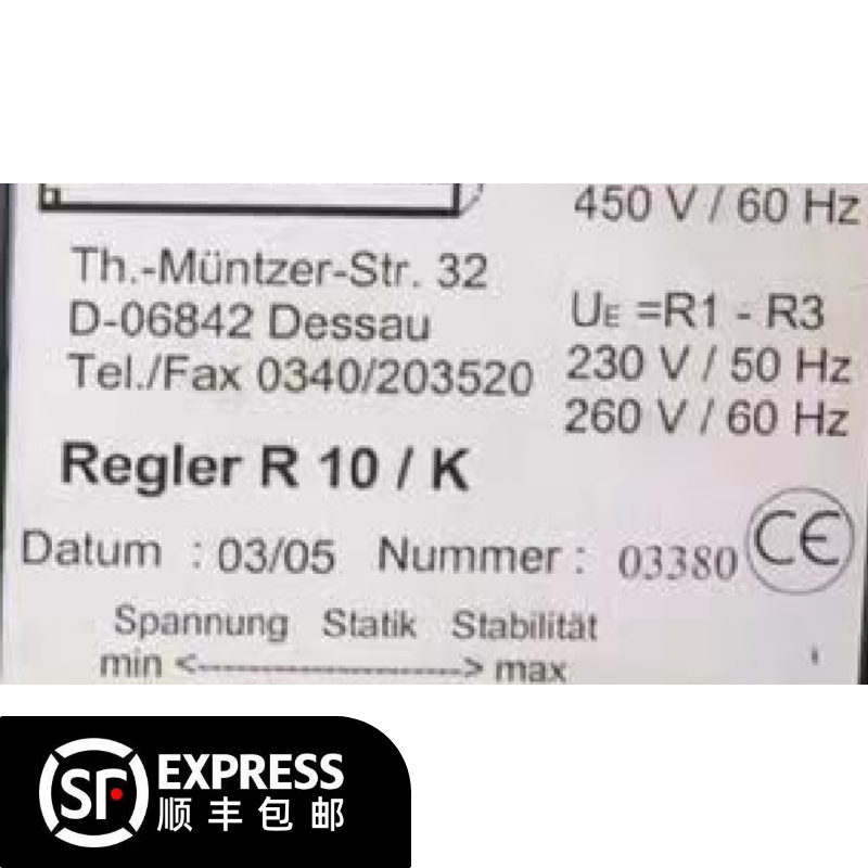 Generator Voltage Regulator D-06842 Dessau Pressure Regulator Plate Regler R 10 K Module