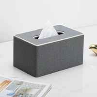 Угловой бумажный полотенце-ящик с серым льняным рисунком