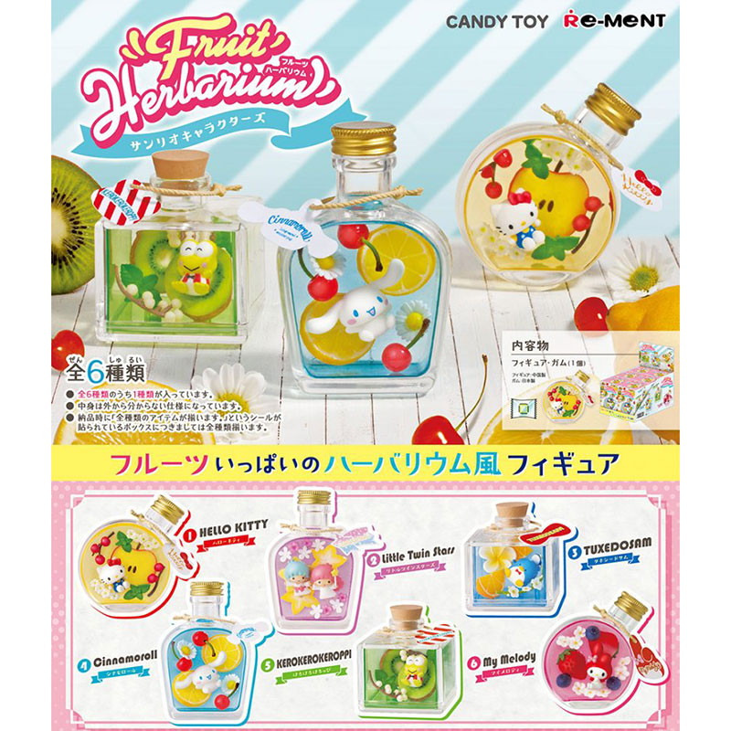 Spot Japanese Re-ment food and play box egg model Sanlio characters and fruit landscape bottle perfume bottle ornaments