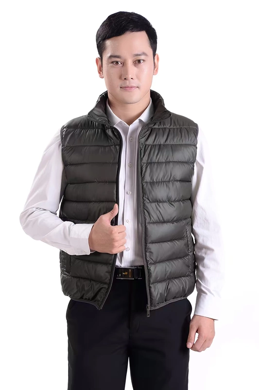 Thanh niên vest nam dày vest vest vest nam mùa thu đông trung niên ấm áp cotton cũ vest áo khoác blazer nam hàn quốc