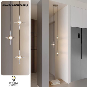 Crystal bedside chandelier staircase aisle entrance decorative light