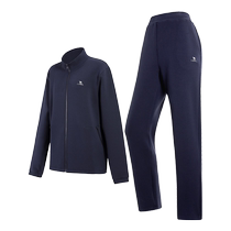 Camel professional fitness suit mens autumn new fashion stand-up collar sportswear warm casual long-sleeved two-piece set