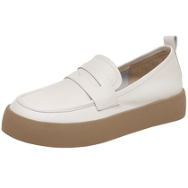 Camel Outdoor Shoes Womens Shoes 2024 Spring and Autumn New Commuting Work Shoes Thick Soled Small Leather Shoes Genuine Leather Single Shoes Womens Flat Shoes