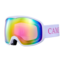 Camel outdoor ski goggles for women breathable high-definition anti-fog hyperbolic ski glasses for men windproof goggles