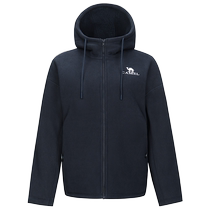 Camel hooded fleece jacket for women 2024 spring and autumn new style lamb wool composite plus velvet thickened ins jacket trendy top