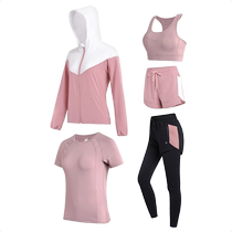 Camel sun protection yoga clothing suit womens summer fitness clothing short-sleeved professional high-end running clothing fashionable sportswear
