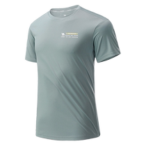 Camel fitness clothes mens quick-drying clothes 2024 spring and summer new short-sleeved T-shirt running training clothes elastic sports tops