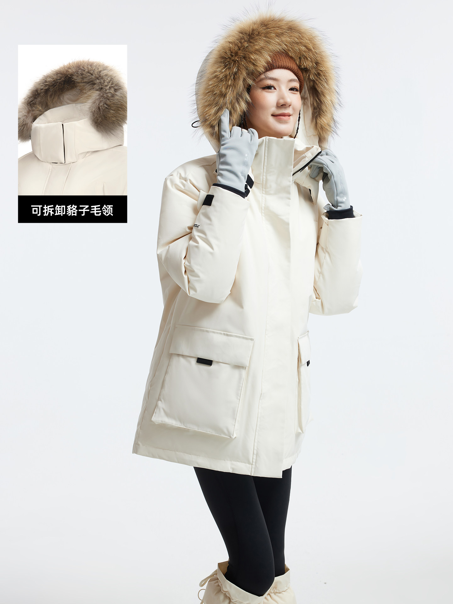 [Same as on Xiaohongshu] Camel Outdoor 035 Workwear down Jacket Winter New Style Women's and Men's Windproof Coat