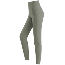 (Same as White Deer) Camel sweatpants womens summer yoga high-waisted elastic fitness hip-lifting outer tights