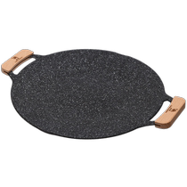 Camel outdoor camping large baking pan cast iron flat bottom frying pan barbecue plate iron plate picnic camping equipment stove