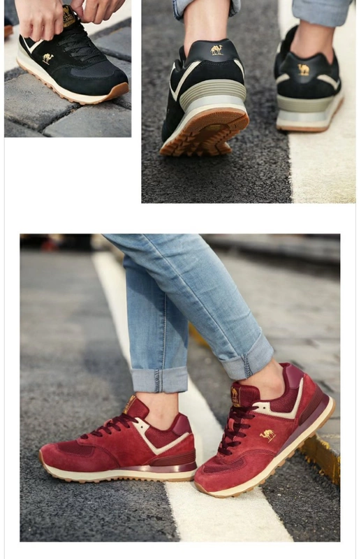 Camel Sneakers Lưới Thời trang thoáng khí Sốc hấp thụ thấp Giúp giày thể thao thông thường - Giày chạy bộ khogiaythethao