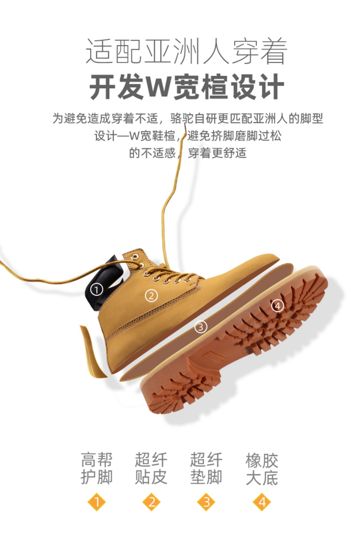 Giày nam Camel mùa thu và mùa đông mới Martin ủng nam ủng nam Xu hướng ngoài trời giày thông thường cổ điển đại hoàng - Khởi động ngoài trời giày colin martin