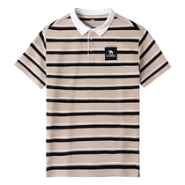 Camel Outdoor College Wind Polo Shirt Male Loose Casual Short Sleeves 2024 Summer Banging on Ice Sensation Speed Dry T-shirt