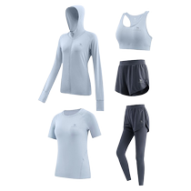 (Tmall official live broadcast room) Camel Yoga Set Womens Summer Fashionable Breathable Thin Fitness Five-piece Set