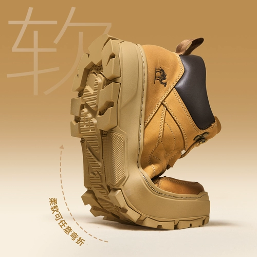 Martens, летние высокие флисовые высокие сапоги на платформе, из натуральной кожи