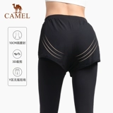 Штаны для спортзала, спортивные леггинсы с шортами, комплект, белье для коррекции формы бедер для тренировок, в обтяжку, быстрое высыхание, для бега