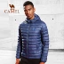 Camel lạc đà thể thao ngoài trời xuống áo khoác nam ngắn nhẹ ấm windproof thể thao xuống áo khoác mùa đông Thể thao xuống áo khoác