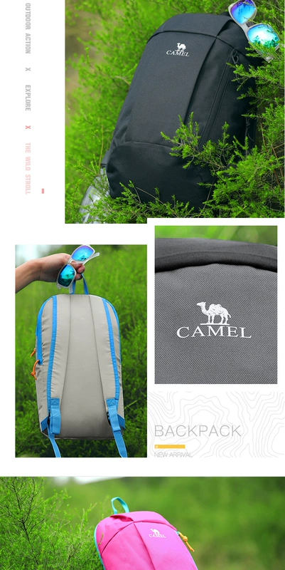 CAMEL lạc đà ngoài trời 10L unisex ba lô đi bộ đường dài cắm trại ngoài trời giải trí ba lô thể thao