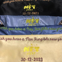 Hand-push embroidery custom-made handmade horse-faced skirt machine embroidery machine embroidery clothes LOGO font embroidery