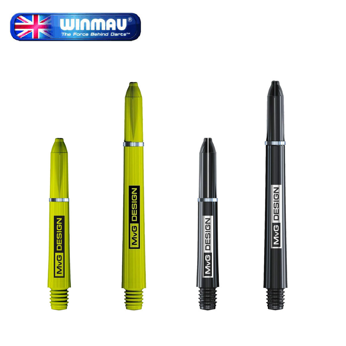 Дизайн WINMAU MvG Нейлон логотип Van Gewen Зеленый нейлоновый стержень для дротиков Черный Стержень для дротиков