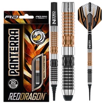 REDDRAGON Panterra Red Dragon Black Gold Bicolor Plated Titanium Straight Drum Tungsten Steel Dart Professional Competition Dart Needle