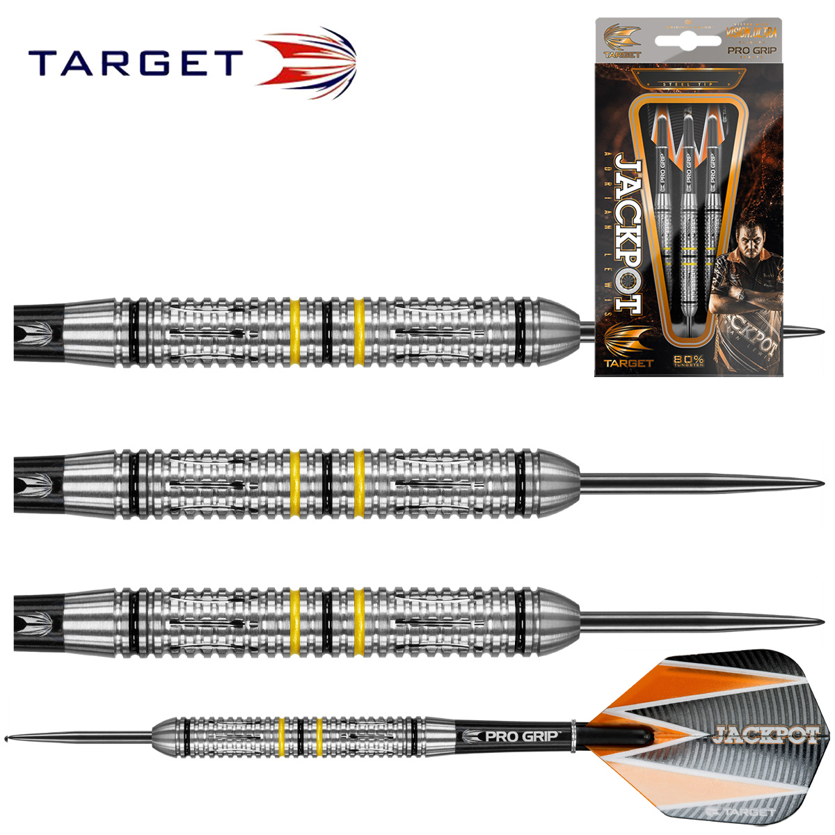TARGET hard dart Adrian Lewis Lewis 22g 24g 26g straight barrel 80 content tungsten steel dart