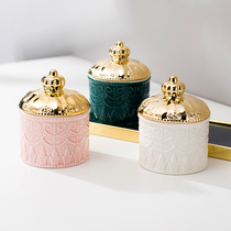 Xiaoxijia retro ceramic crown jewelry box jewelry ring storage box jewelry storage cans decorative ornaments