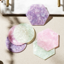 Xiaoxijia ins Wind shell pattern acrylic coaster coffee coaster insulation mat photo props home decoration