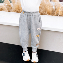 Girl Pants Spring Autumn Outside Wearing 2022 New Yangqi Womens pants Childrens pants Childrens spring dress Long pants