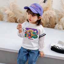 Girls sweater spring and autumn 2021 New style Spring Childrens coat Korean version of fashionable female baby spring dress