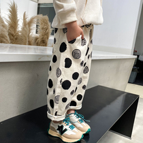 Girl Pants Spring Autumn Outwear 2022 New Korean version of the Korean Air Relaxed Children Casual Pants Childrens Baby Girl Trousers