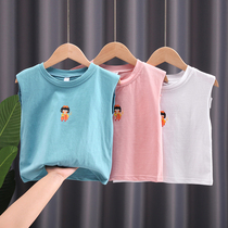 Girl Vest T-Shirt Summer 2021 New Korean Version Foreign Air Children Dress Sleeveless Cartoon Blouse Women Baby Summer Dress