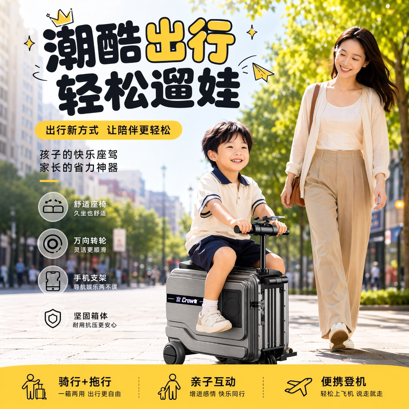 Long-Distance Electric Smart Travel Suitcase New Model 20inch for Adults and Children to Ride on and Carry as Luggage Long-Distance Electric Smart Travel Suitcase New Model 20inch for Adults and Children to Ride on and Carry as Luggage