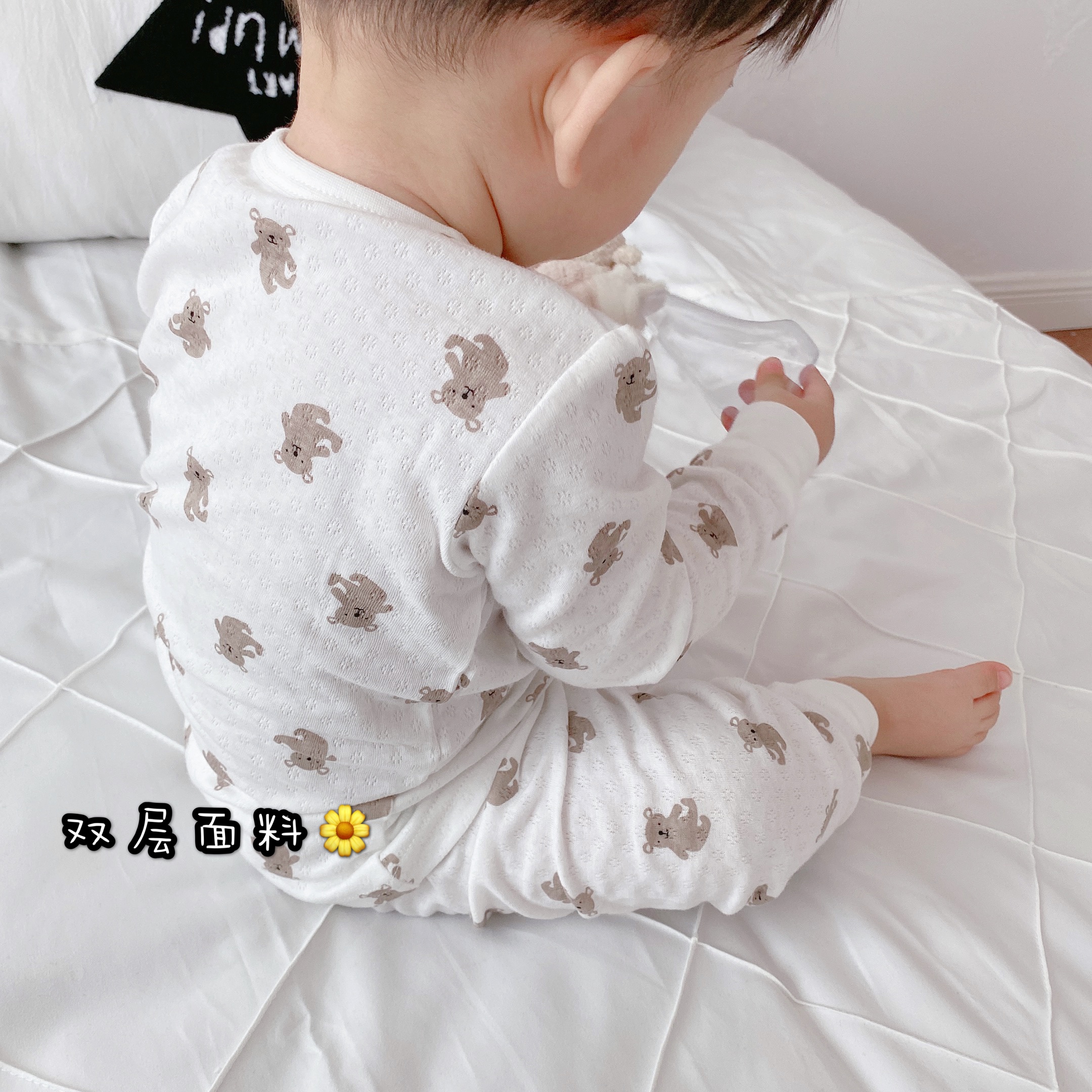 Good night KK cute fall new male and female baby full print Little Bear Harvest climbing suit long sleeves with long sleeves