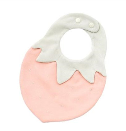 Good night KK cute strawberry shape baby bib velvet thickened autumn and winter saliva towel