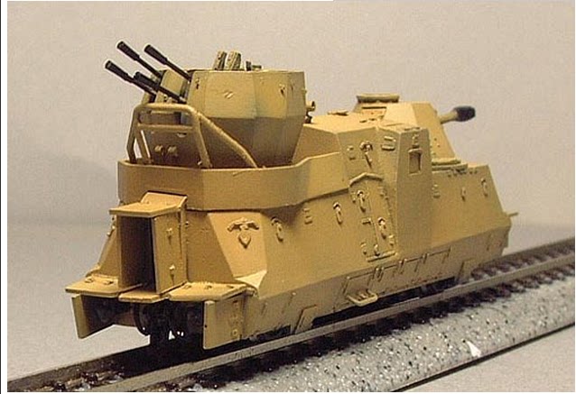 德意志第三帝國鐵道裝甲車量砲塔車1 144 可改裝於n規車台 特殊車種 一套六節編成 露天拍賣