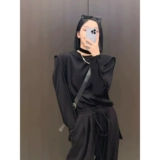 Небольшие дизайнерские трикотажные осенние штаны для отдыха, тренд сезона, коллекция 2022, свободный прямой крой