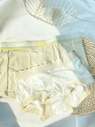 Couple style two-pack summer limited milk green simple floral comfortable light luxury couple underwear for one man and one woman