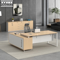 Boss Table Guangzhou Office Furniture Brief Modern Plate Large Class Desk Manager Table Manager Table Owner Desk Chair