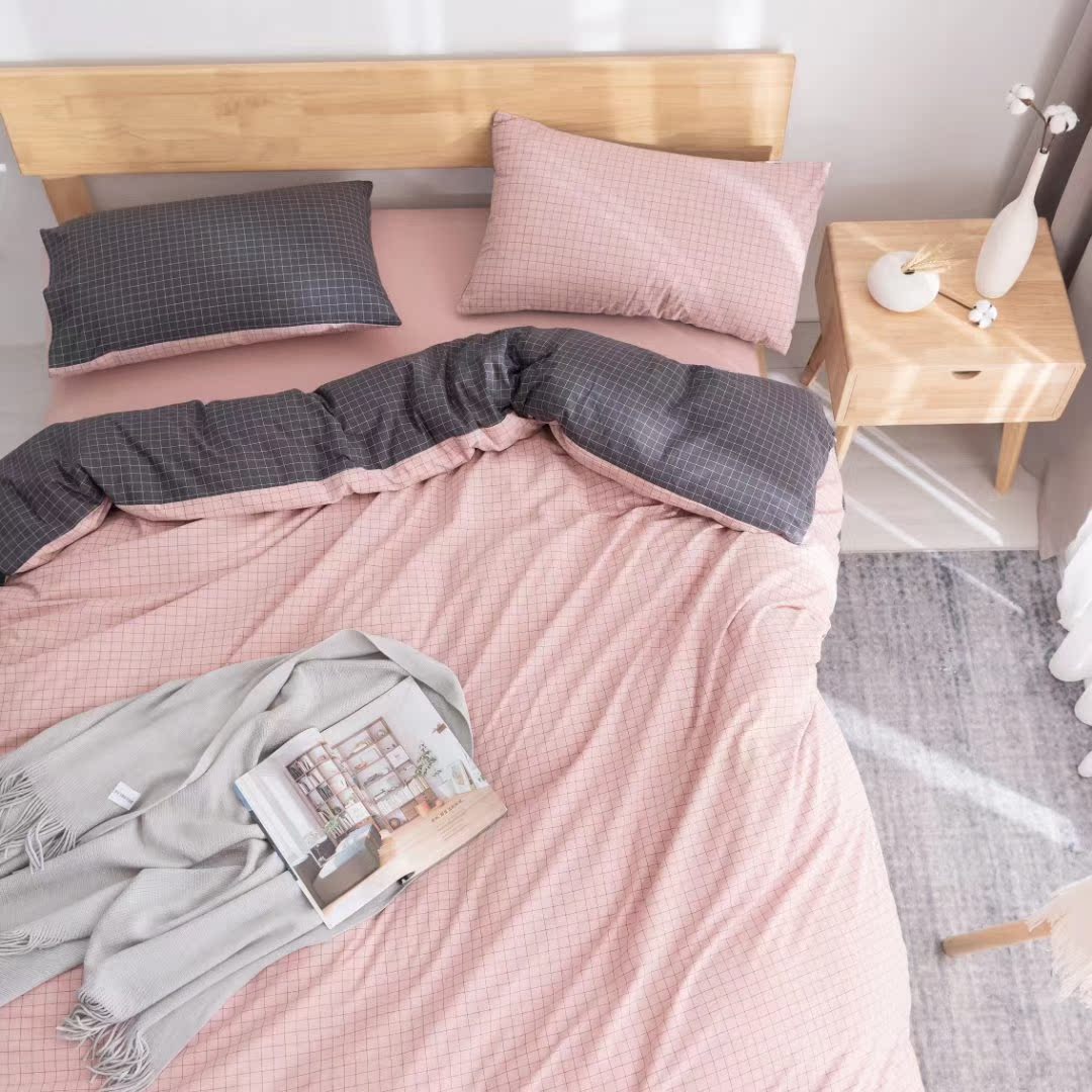 Vải kẻ sọc Nhật Bản không in vải cotton kẻ sọc cotton ngủ màu nude chăn quilt vải trải giường - Vải vải tự làm vải lụa họa tiết