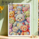 Cool Breeze DMC Thread Cross Stitch Kit Living Room ການອອກແບບຕົ້ນສະບັບ B1406 Teddy Bear My Hug Bear Full Needle Print