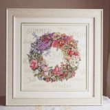 凉风 DMC Cross Emllemery Гостиная Новая спальня свежий цветок HC-090 Dim Four Seasons Цветочный кольцо печати